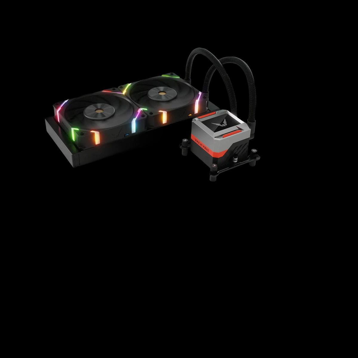 VALKYRIE SYN 240 ARGB AIO LIQUID COOLER, Black